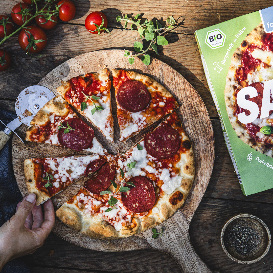 followfood vegane Pizza Salami Produktbild