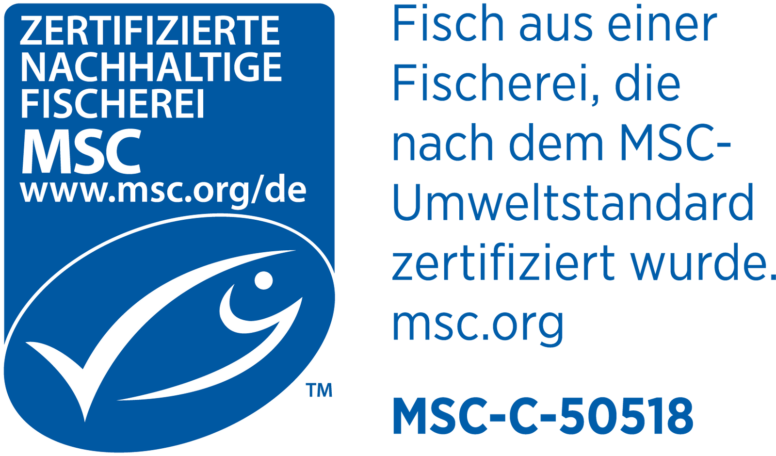 MSC Logo Zertifizierung Fisch