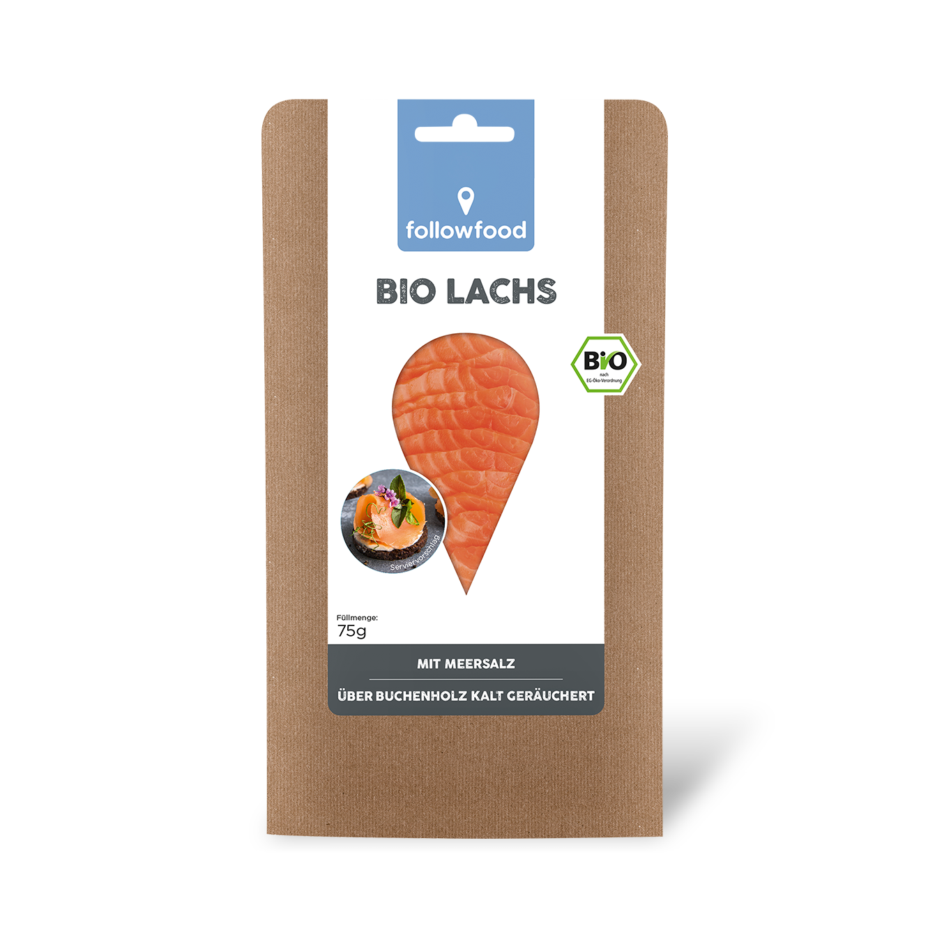 followfood Bio Lachs Natur Geräuchert Produktbild