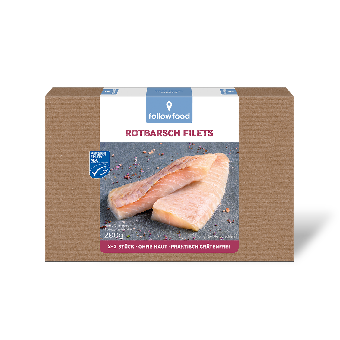 followfood Rotbarsch Filets Produktbild