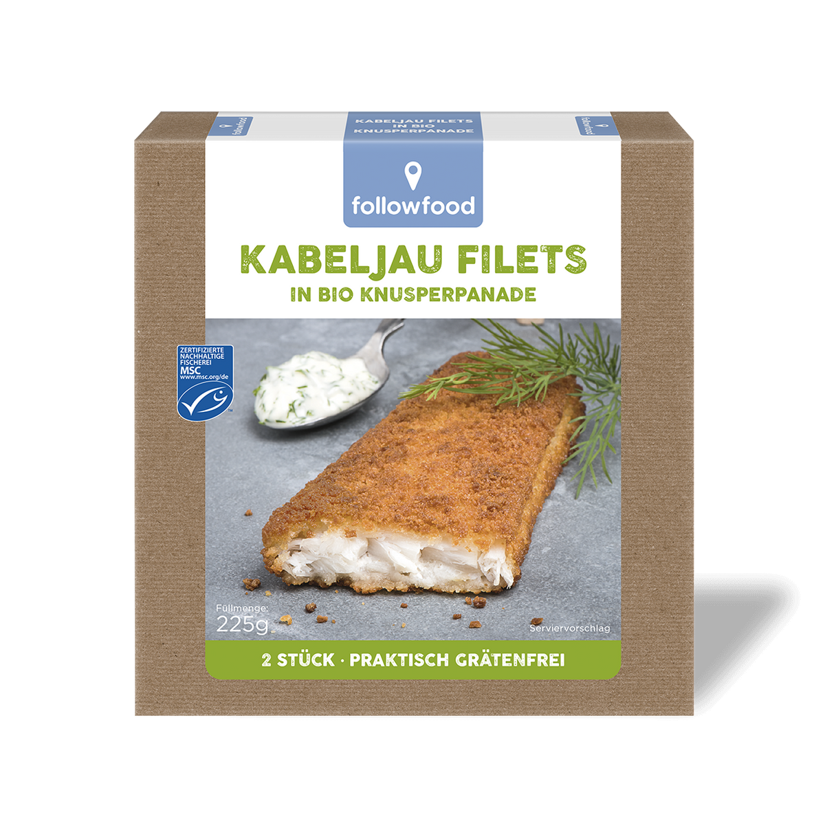 followfood MSC Kabeljau Filets in Knusperpanade Produktbild