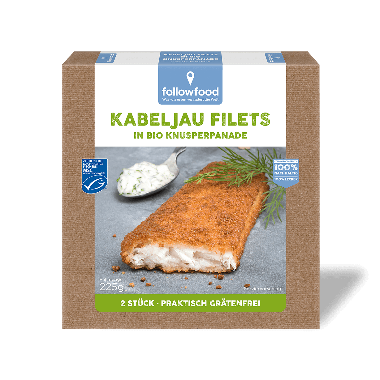 followfood MSC Kabeljau Filets in Knusperpanade Produktbild