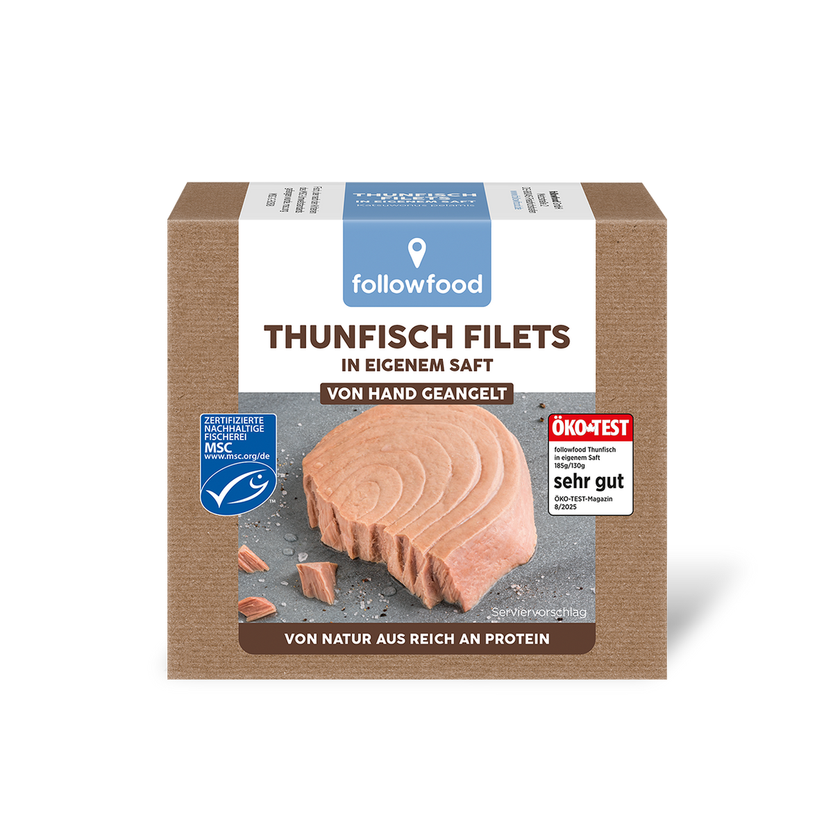 followfood Thunfisch Filets eigener Saft MSC Produktbild