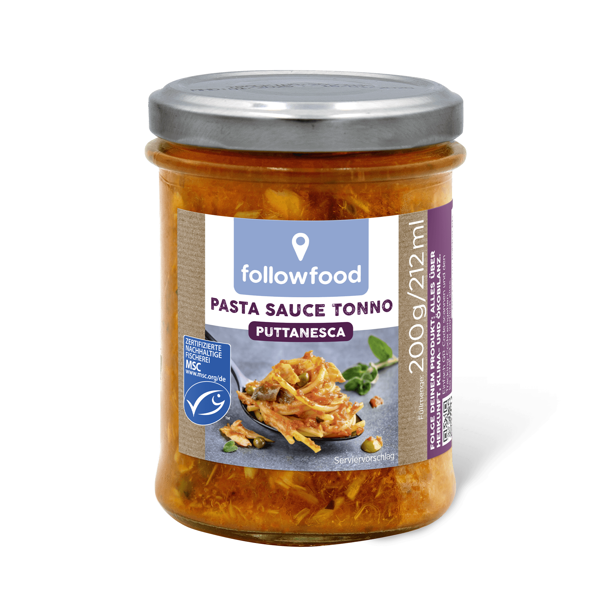 followfood Pasta Sauce Tonno Puttanesca Produktbild