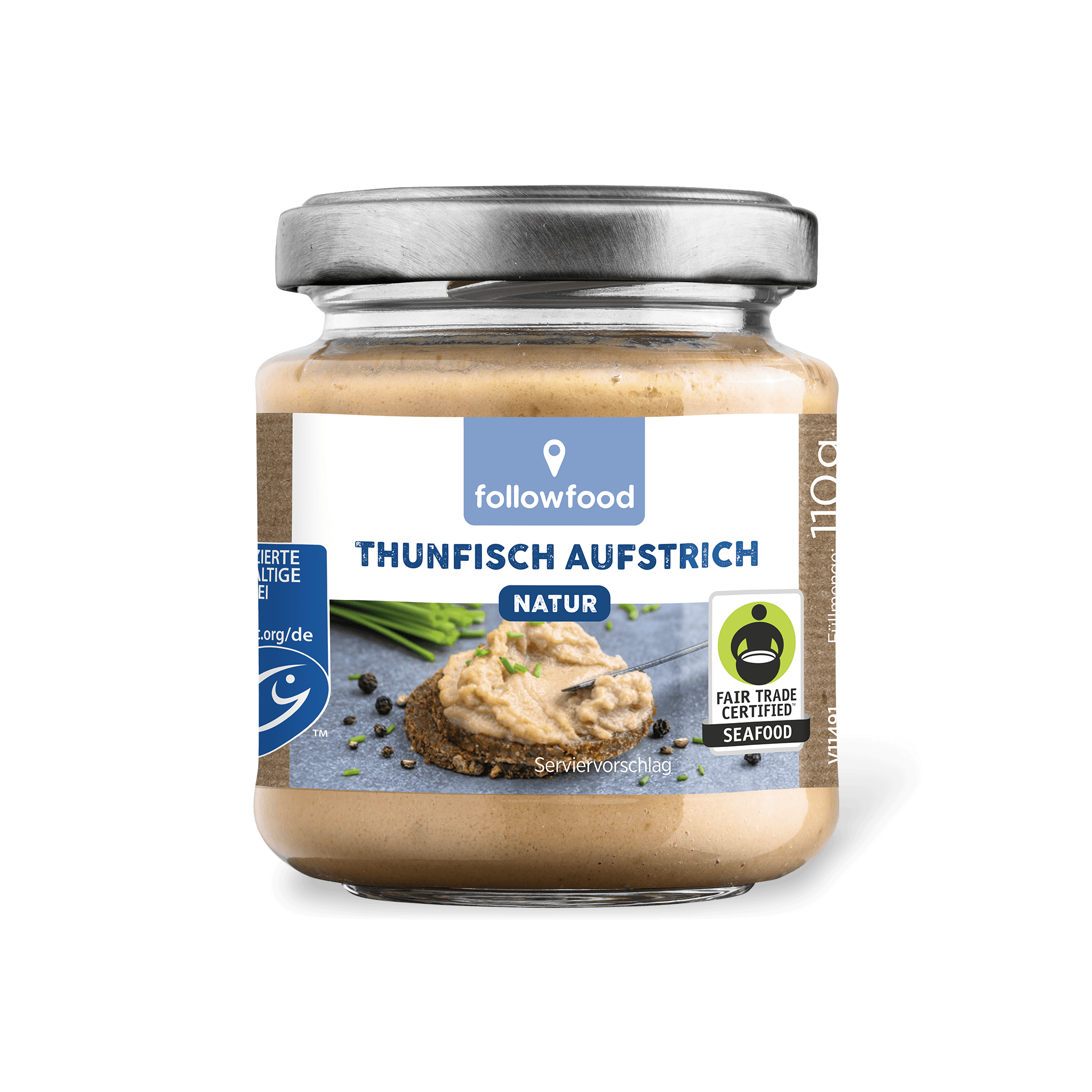 followfood MSC Thunfisch Aufstrich Natur Produktbild