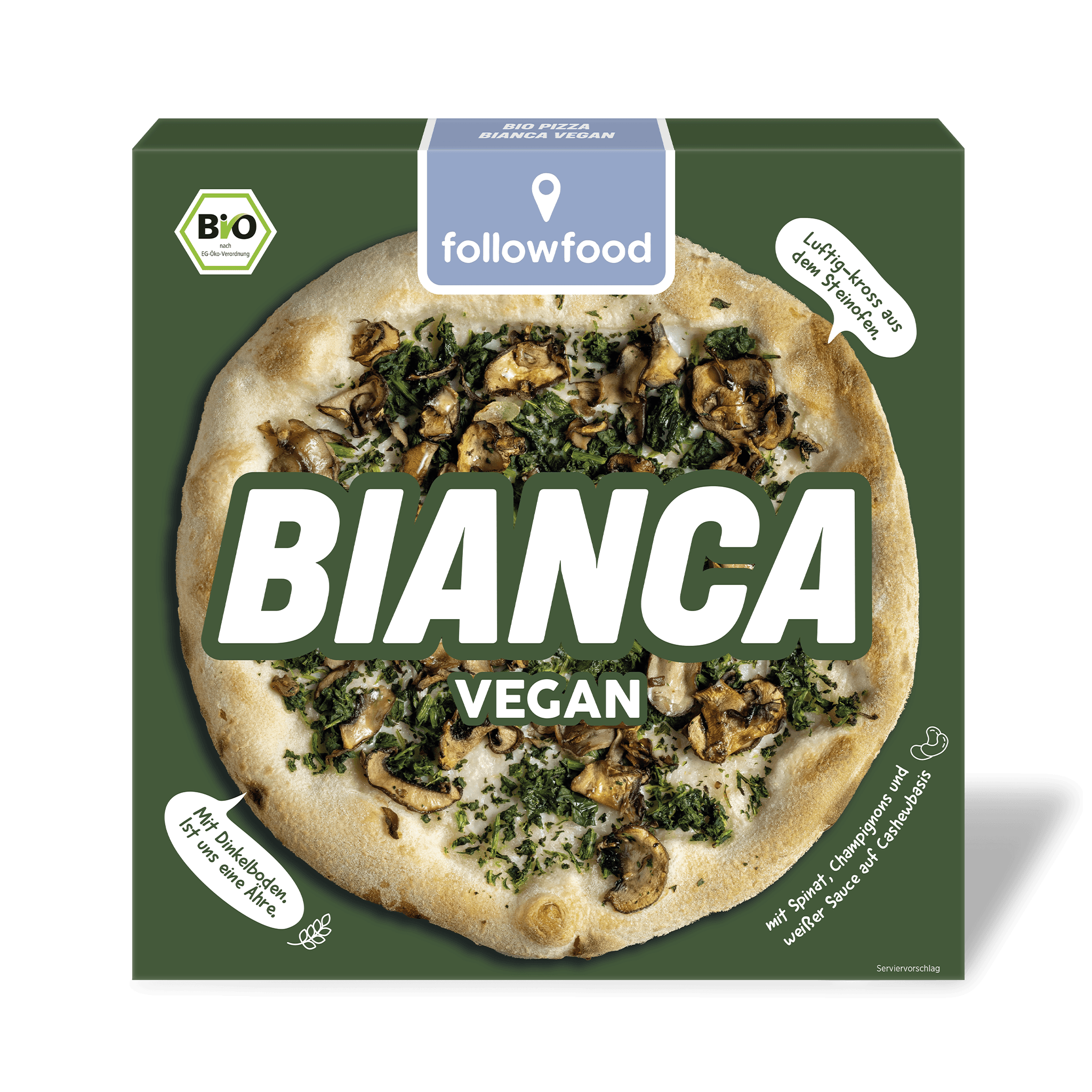 followfood Bio Pizza Bianca vegan Produktbild
