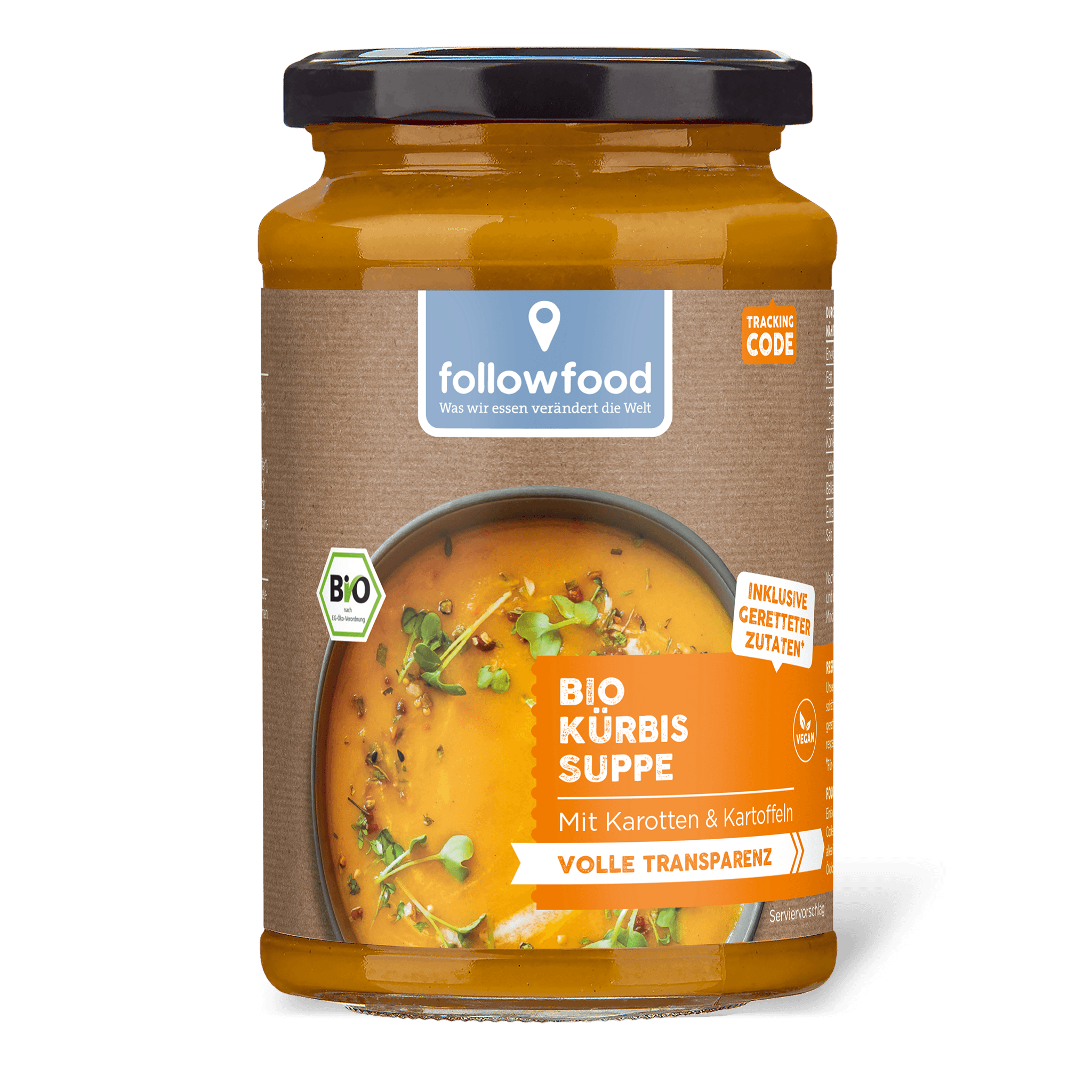 followfood Rezept: Bio Kürbis Suppe Gerettet