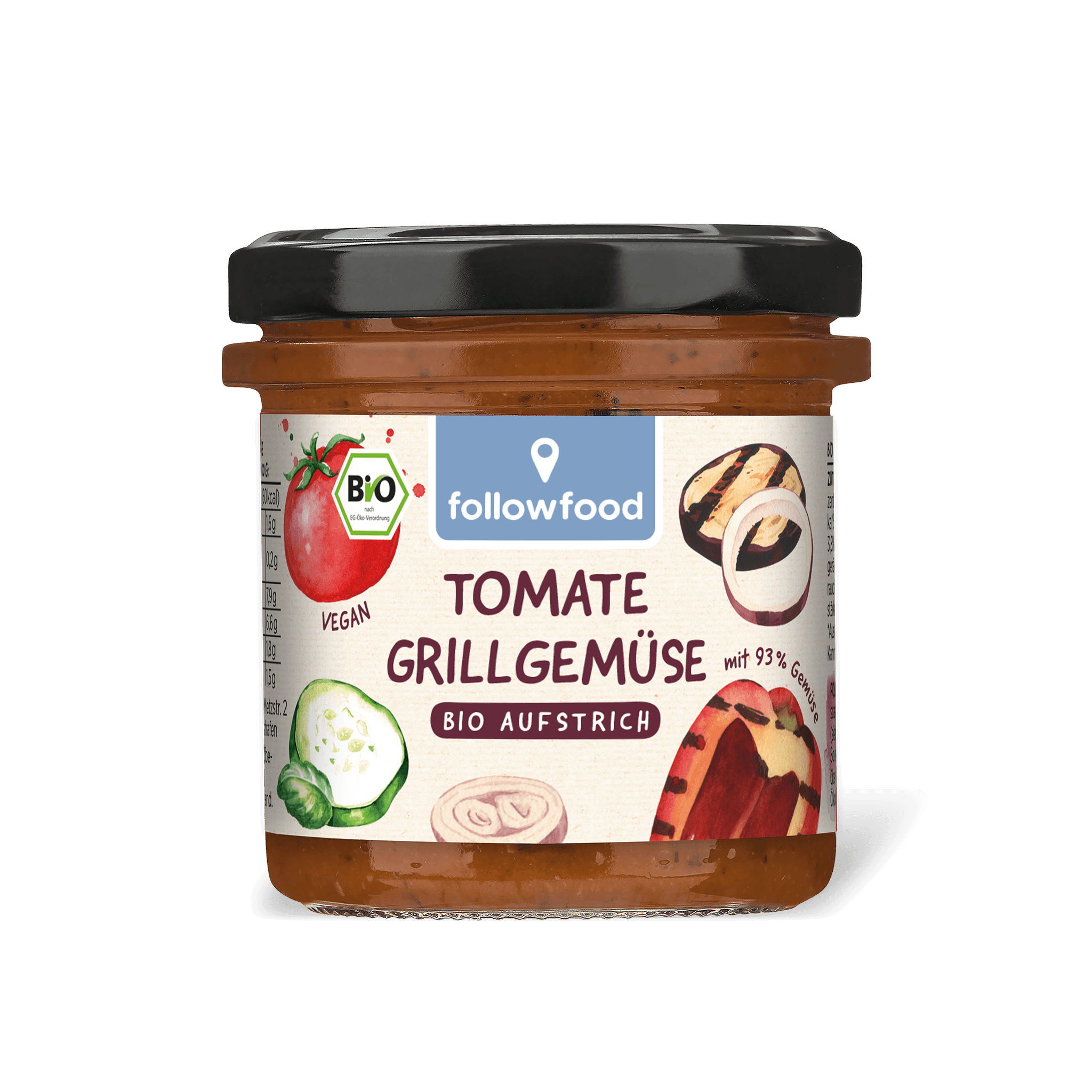 followfood Bio Aufstrich Tomate Grillgemuese Produktbild