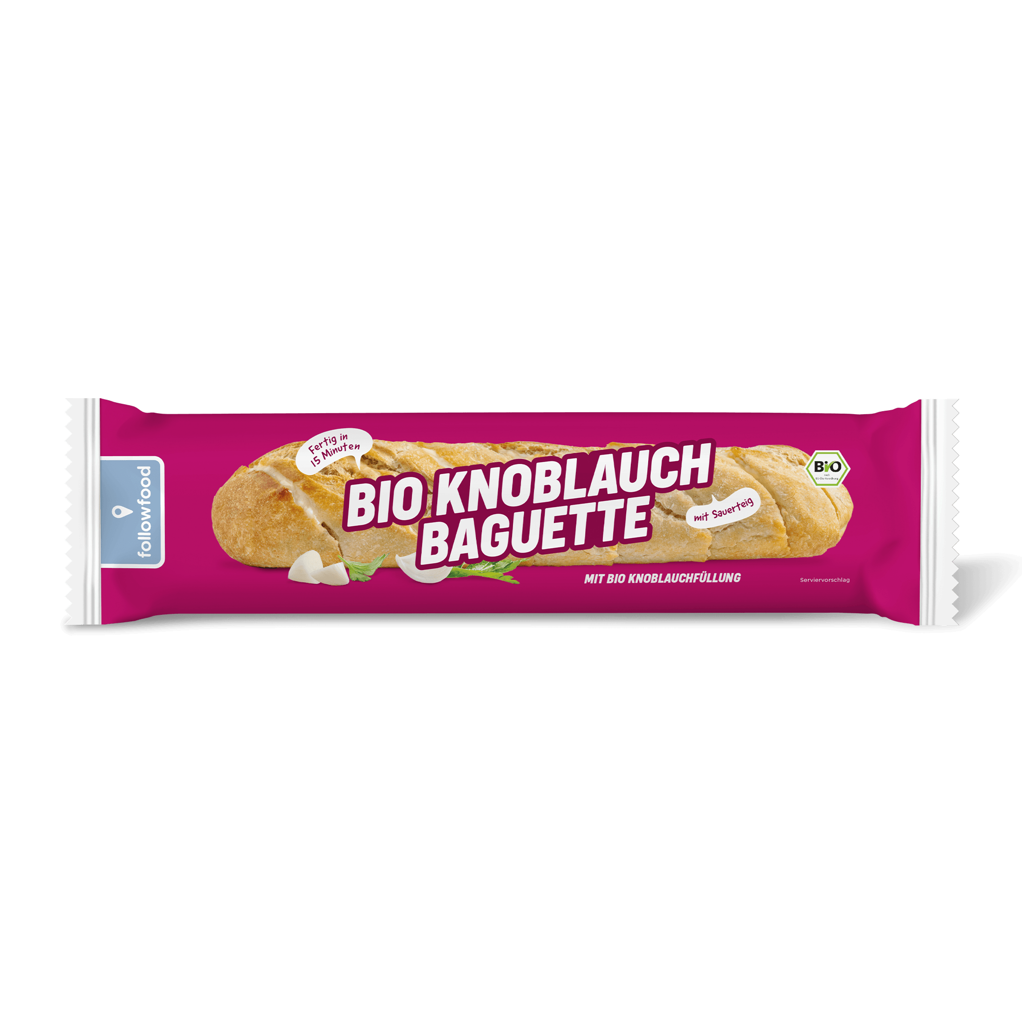 followfood Tk Bio Baguette Knoblauch vegan Produktbild