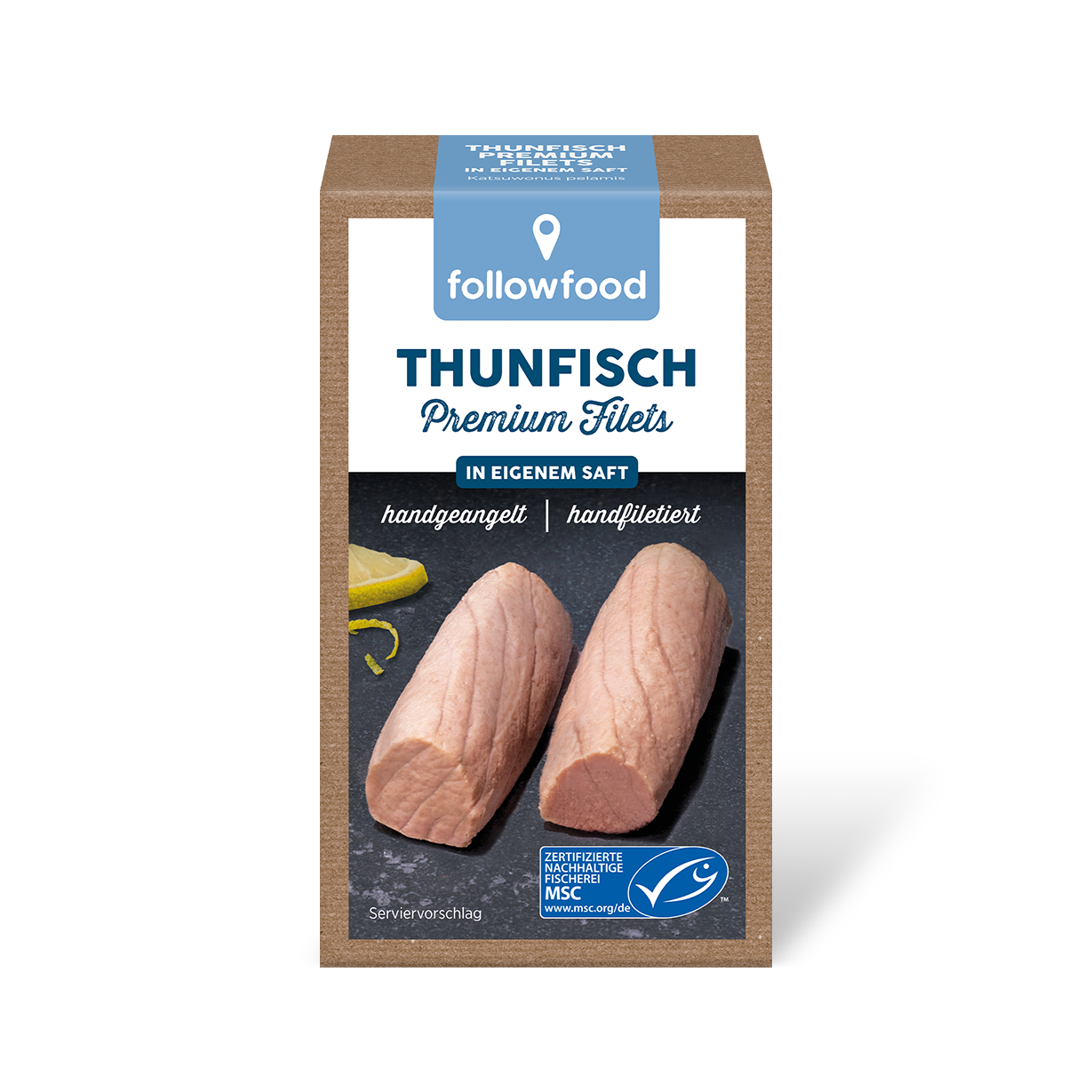 followfood Thunfisch Premium Filets in Eigenem Saft Produktbild