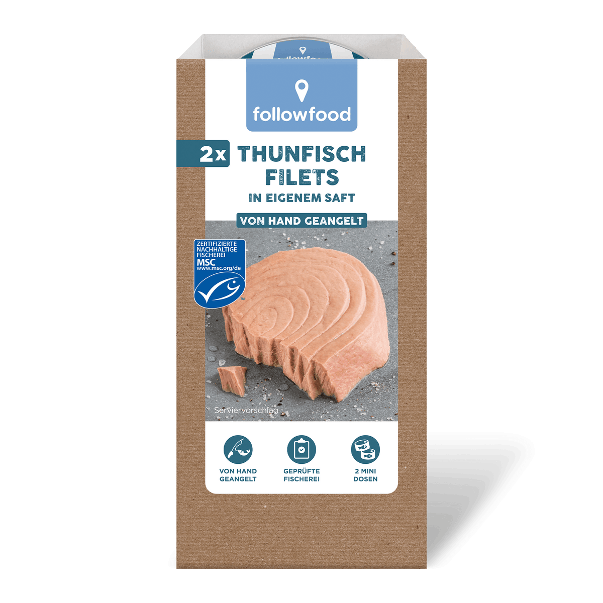 followfood Thunfisch Filets Doppeldose eigener Saft Produktbild