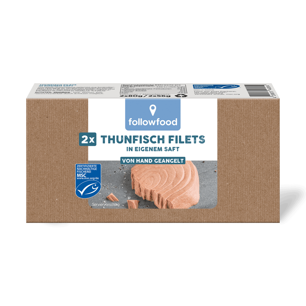 followfood Thunfisch Filets Doppeldose eigener Saft Produktbild