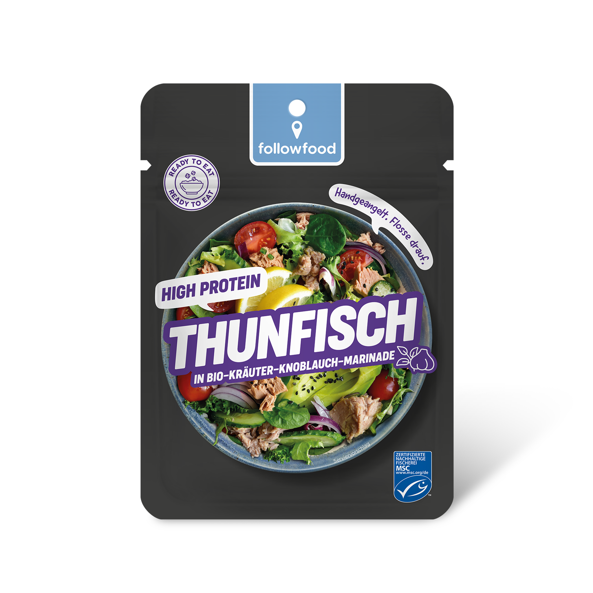 followfood Thunfisch Kräuter Knoblauch Marinade Produktbild