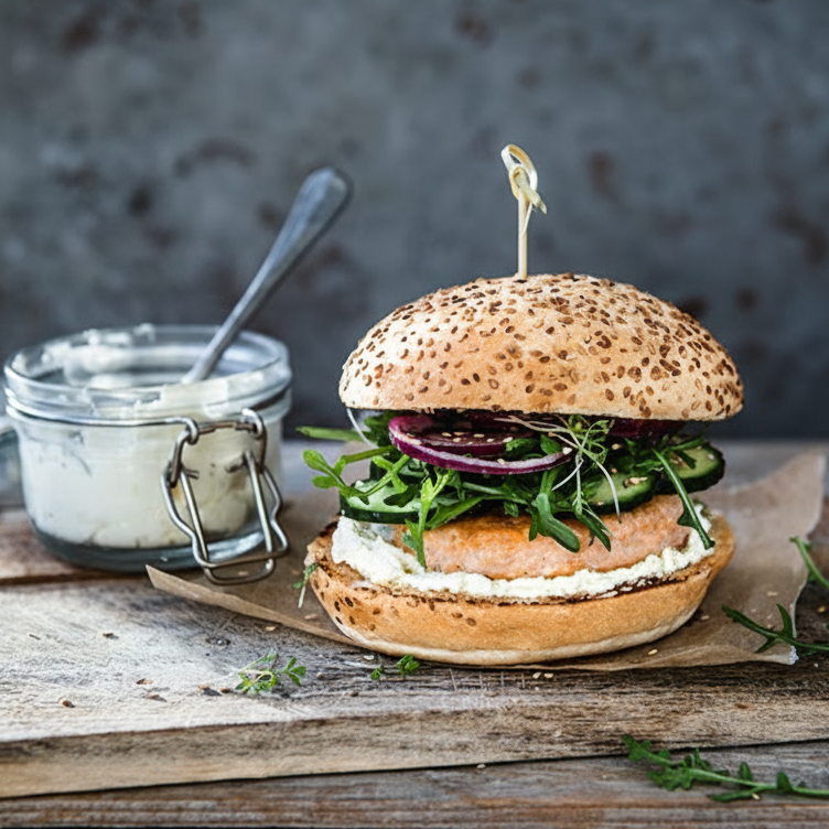 followfood Rezept: Bio Lachsburger