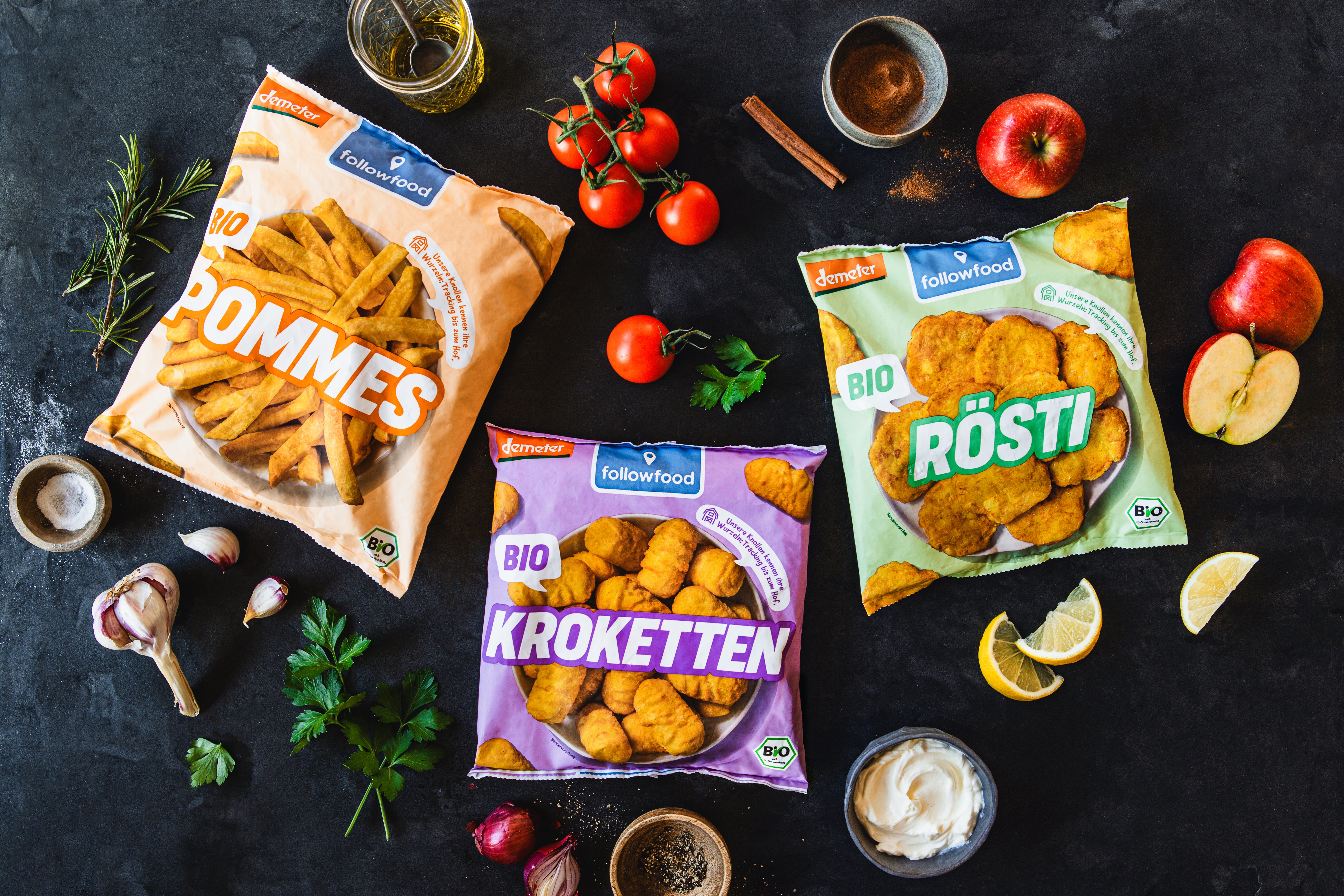 followfood Kartoffelprodukte Verpackungen Produktbild