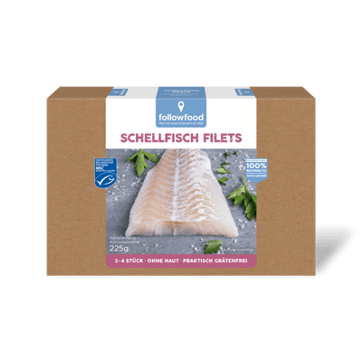 followfood Naturfilets Meeresfrüchte aus Wildfang MSC Schellfisch Filets Produktbild