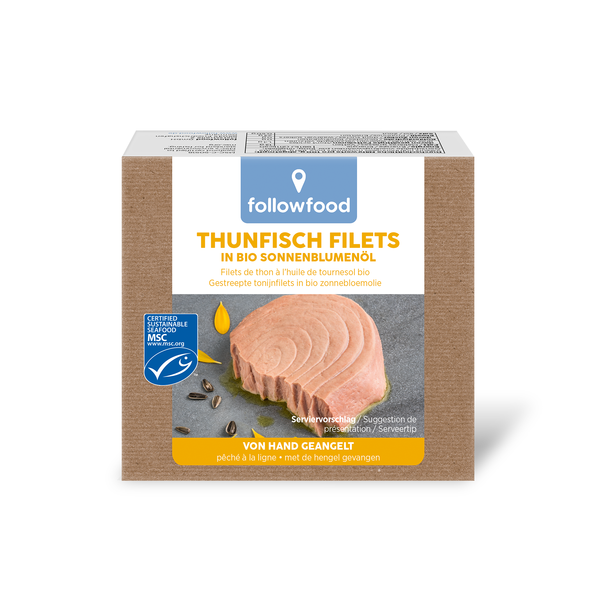 followfood Thunfisch Filets in Bio Sonnenblumenöl Produktbild