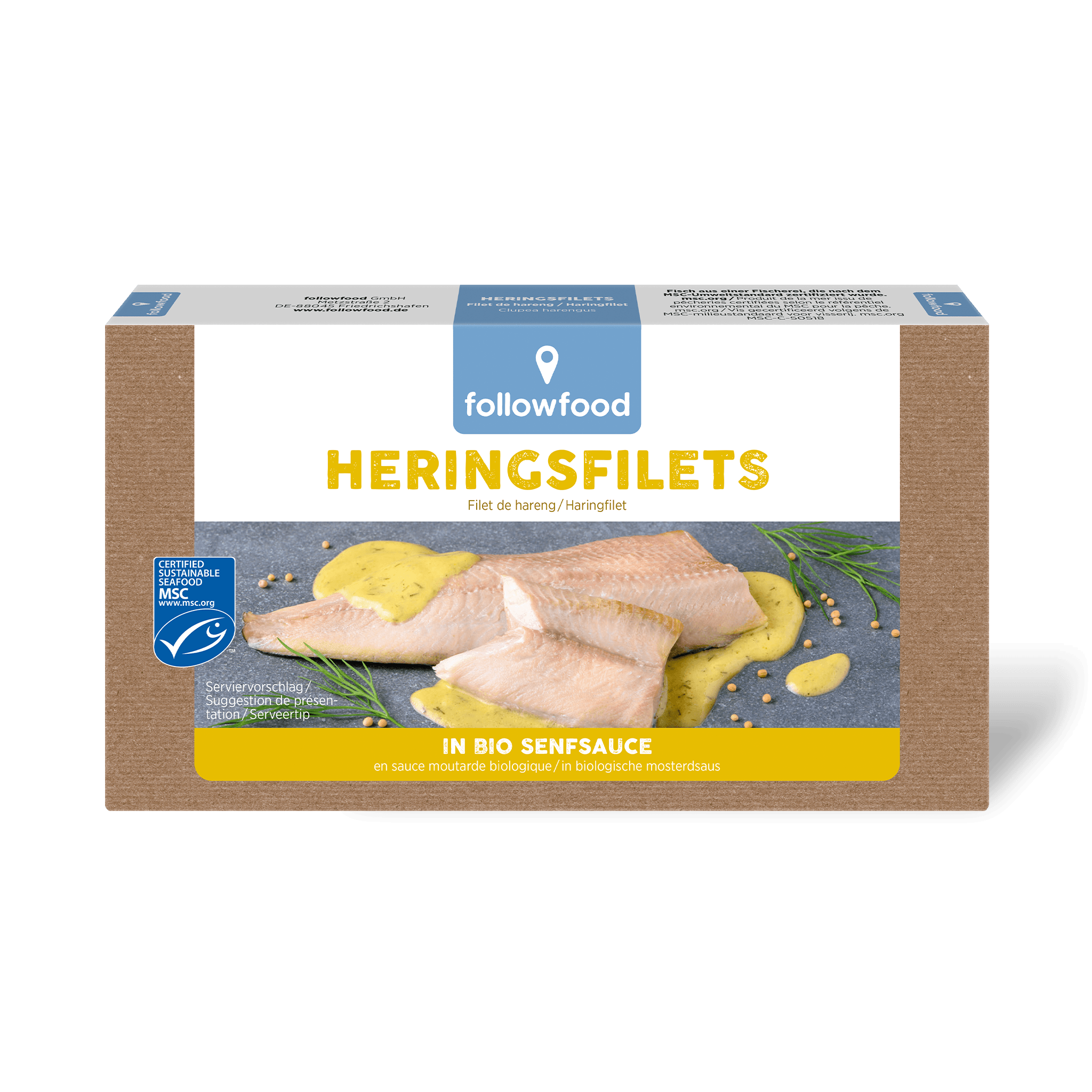 followfood Herings Filets Bio Senfsauce Produktbild