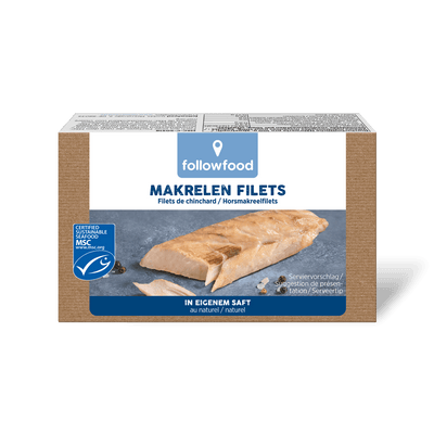 followfood Makrelen Filets eigener Saft Produktbild