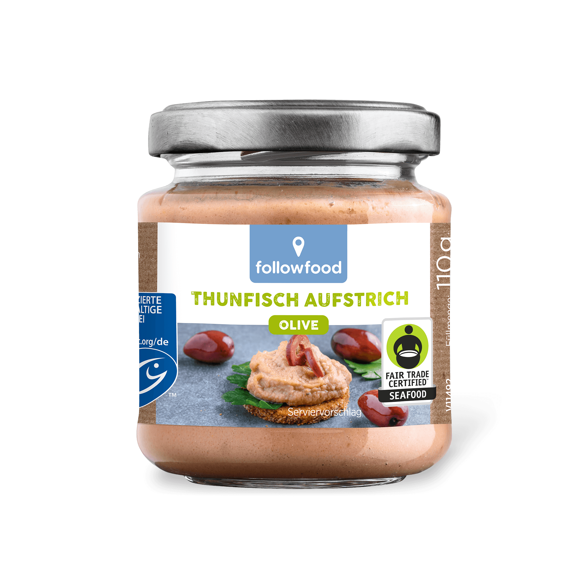 followfood MSC Thunfisch Aufstrich Olive Produktbild