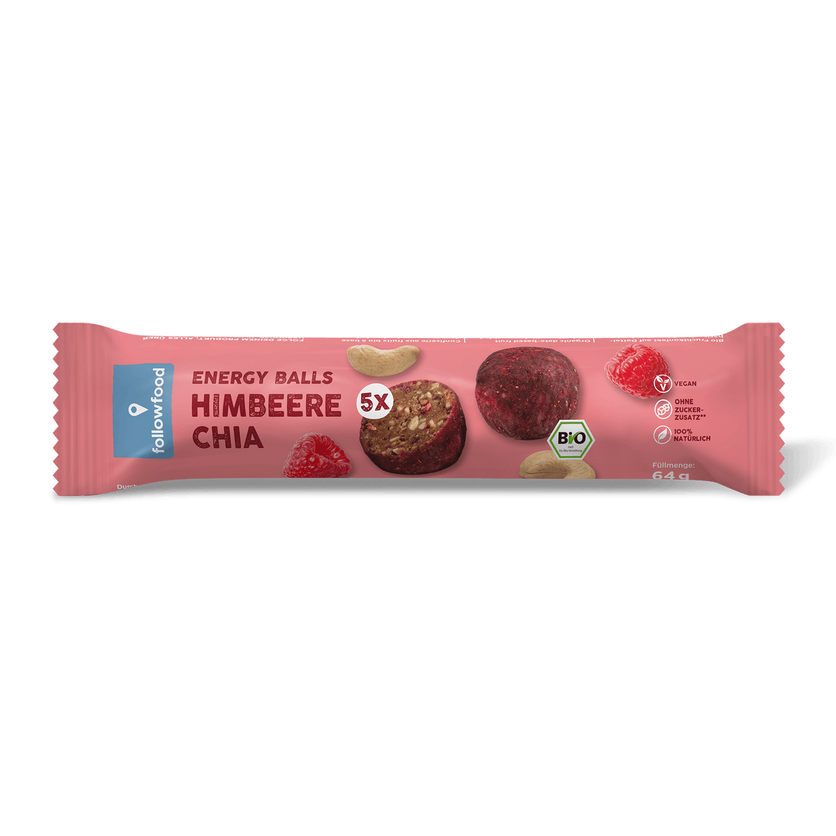 followfood Bio Energy Balls Himbeere Chia Produktbild