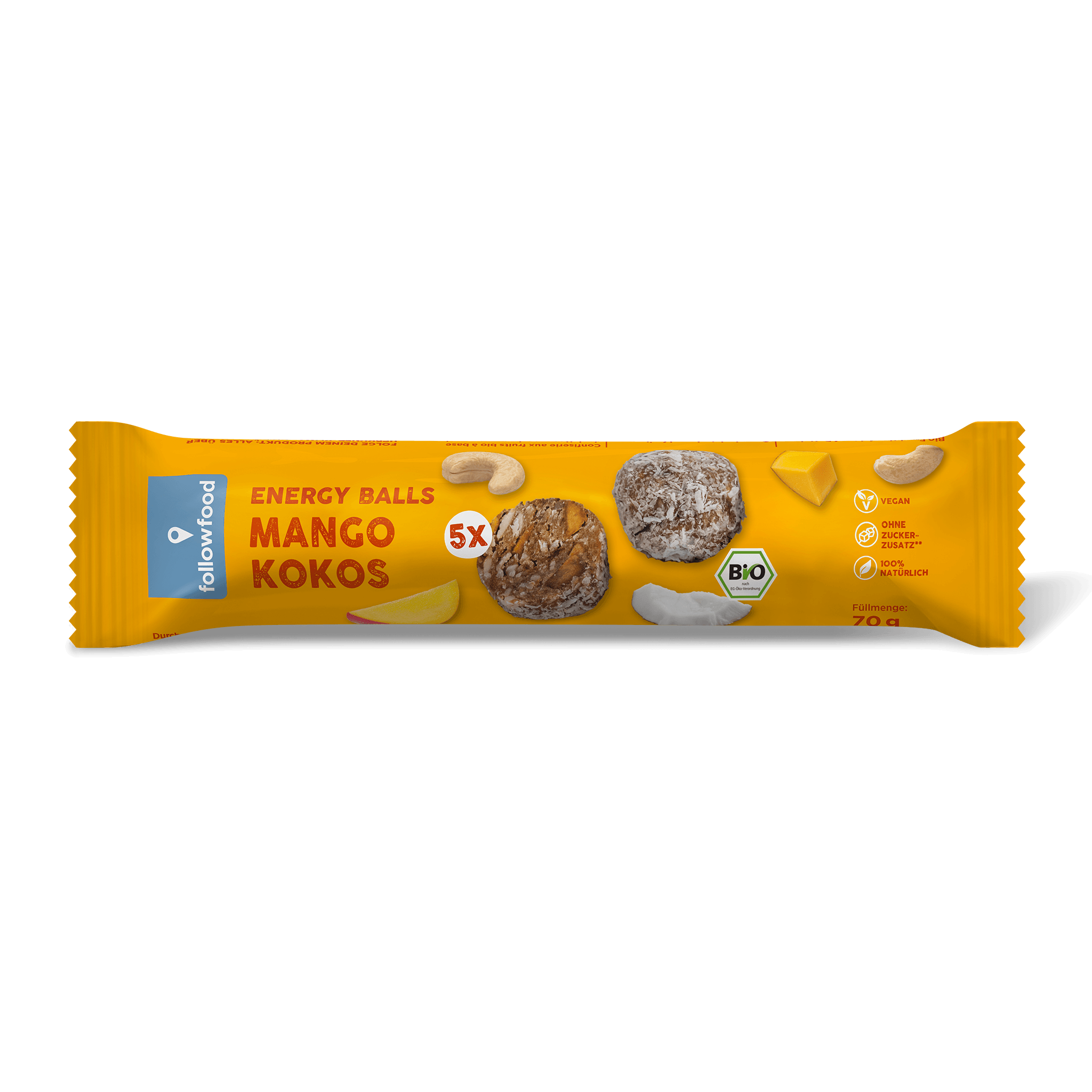 followfood Bio Energy Balls Mango Kokos Produktbild