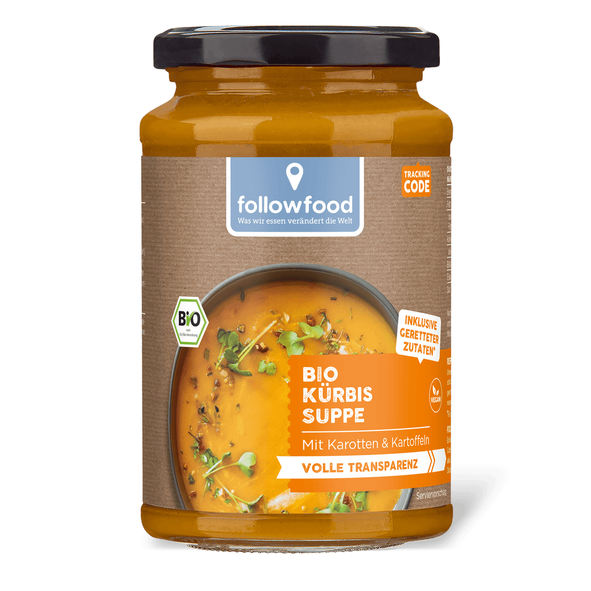 followfood Rezept: Bio Kürbis Suppe Gerettet