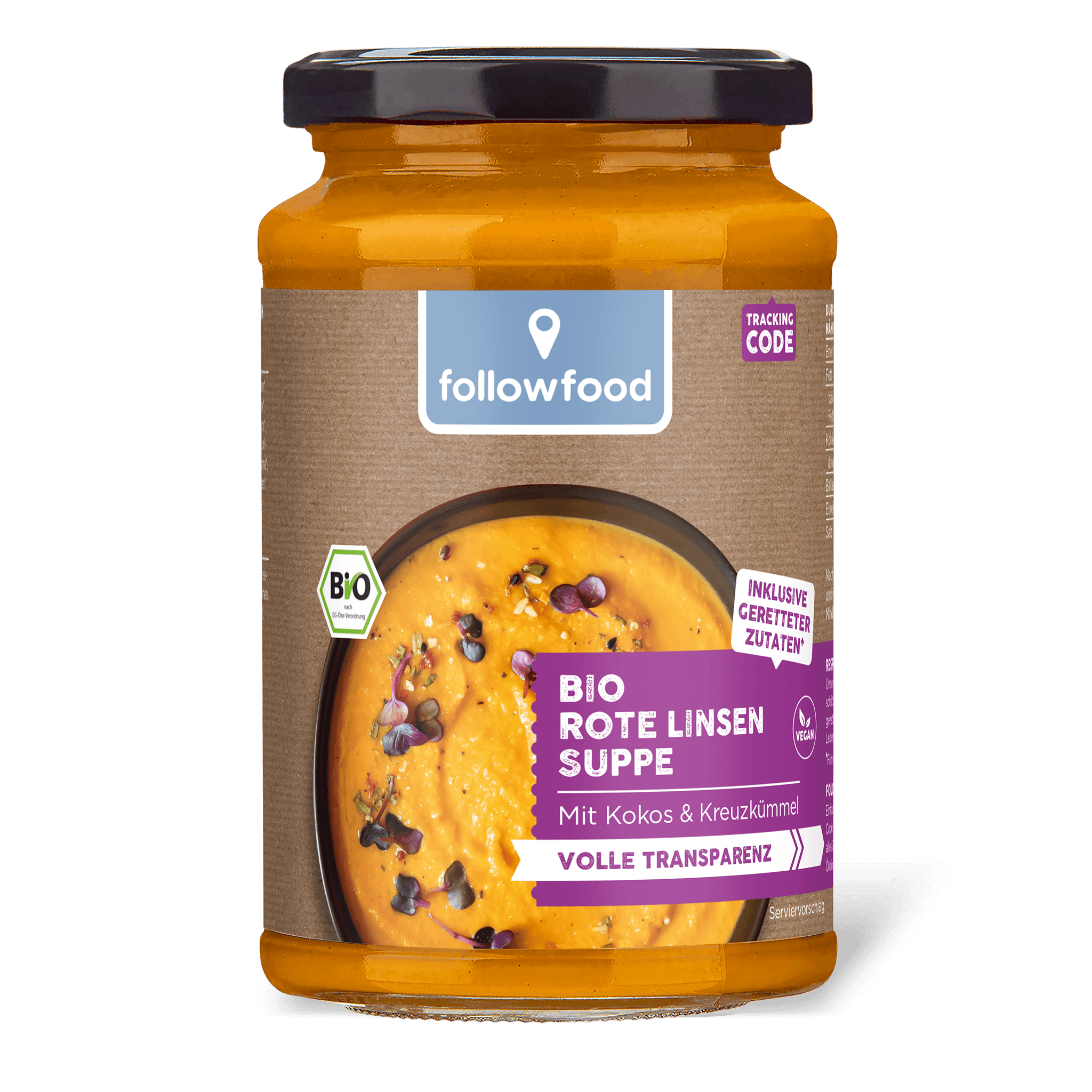 followfood Rezept: Bio Rote Linsen Suppe Gerettet