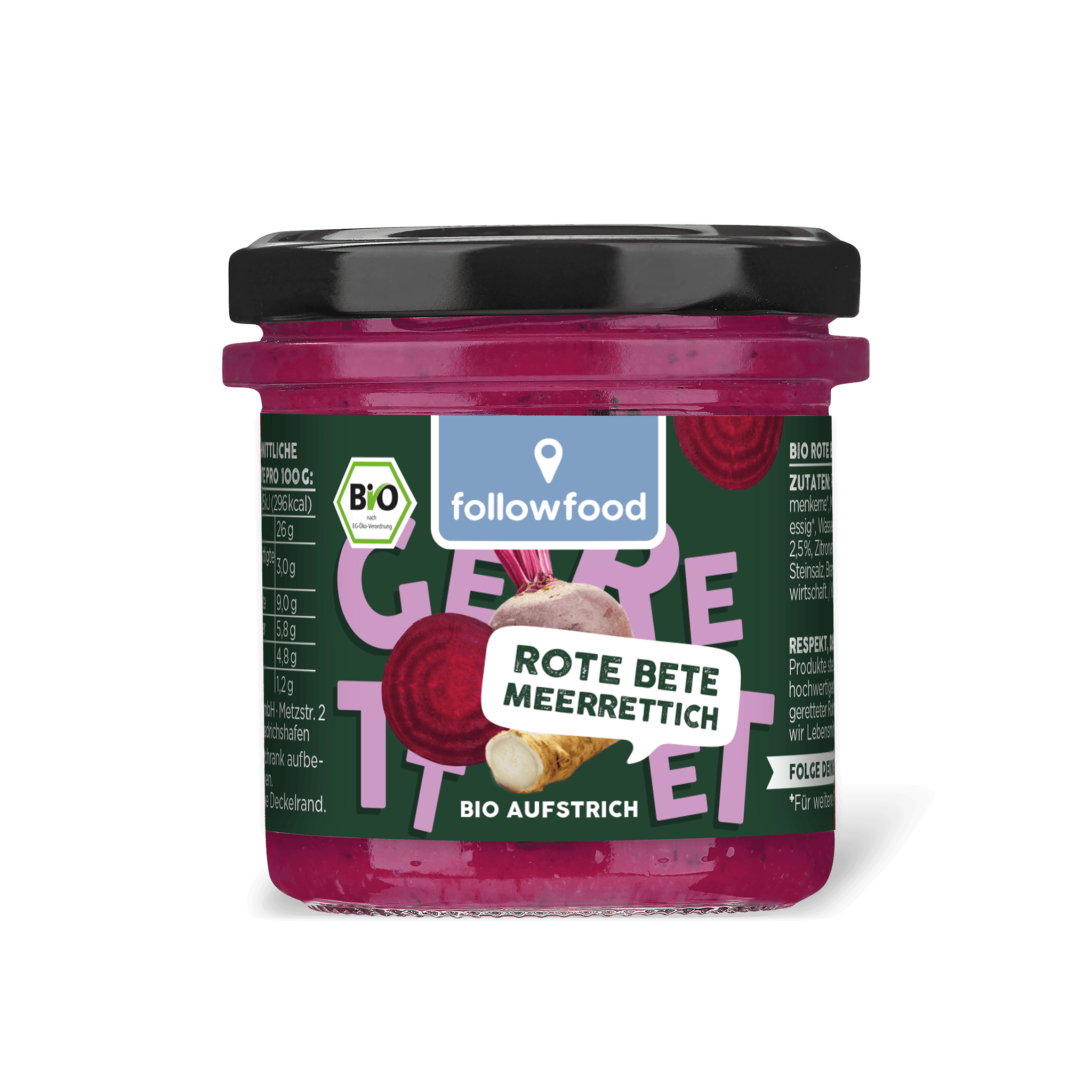 followfood Bio Aufstrich Rote Bete Produktbild