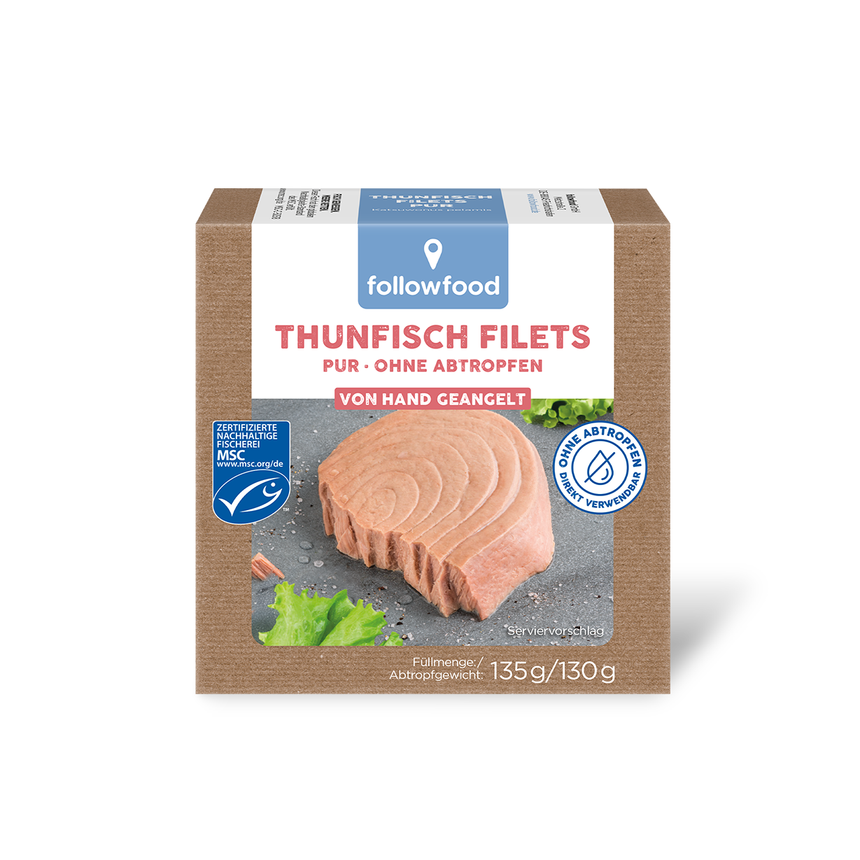 followfood Ft Thunfisch Filets Pur No Drain MSC Produktbild
