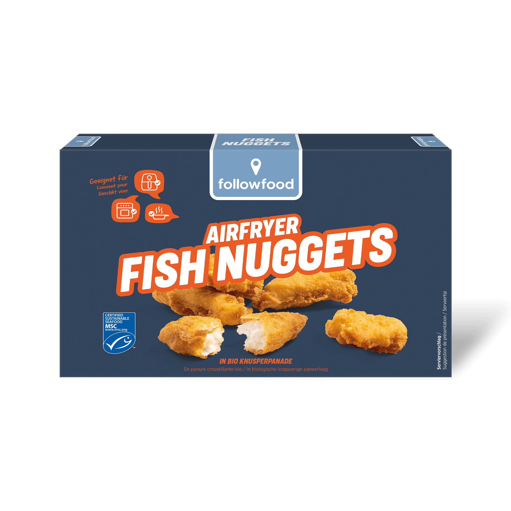 followfood Wildfischgerichte Stäbchen Fisch Nuggets MSC Produktbild