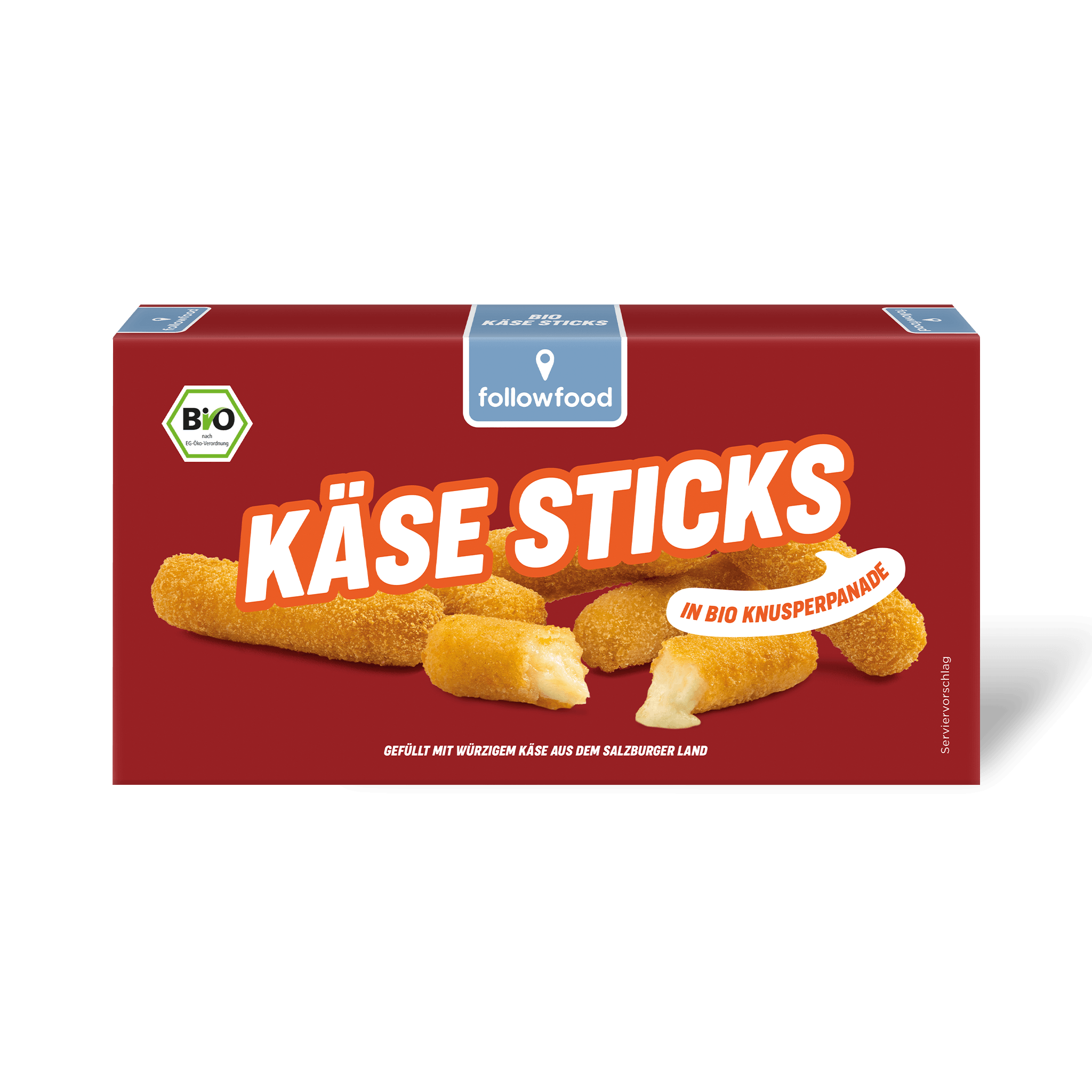 followfood vegane und Vegetarische Gerichte Fingerfood Bio Käse Sticks Produktbild