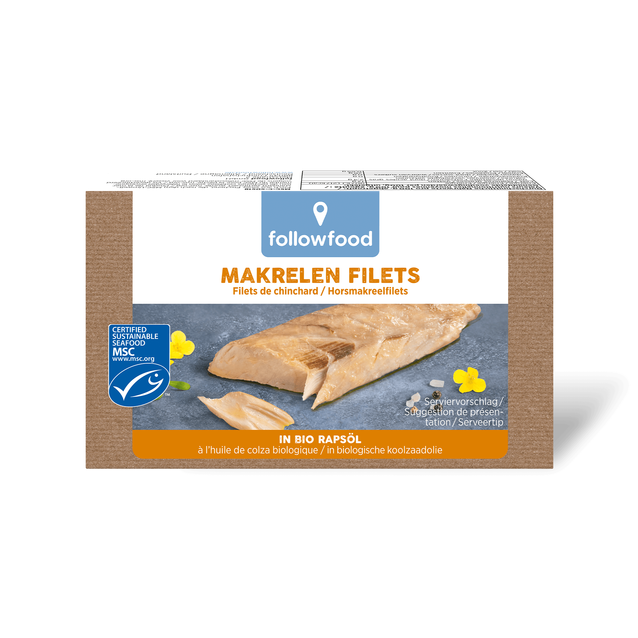 followfood Makrelen Filets Bio Rapsoel Produktbild
