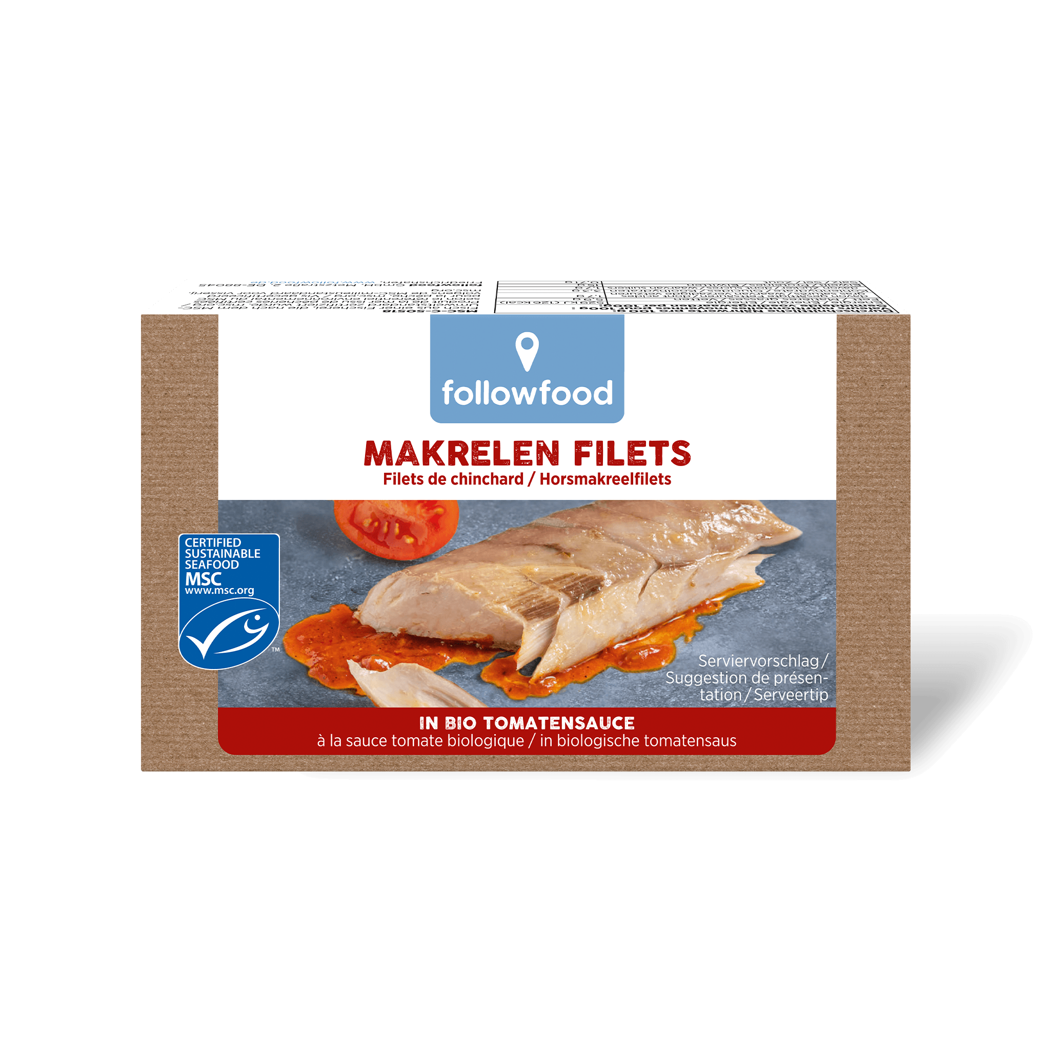 followfood Makrelen Filets Bio Tomatensauce Produktbild