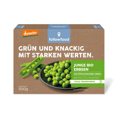 followfood Bio Junge Erbsen Demeter Produktbild