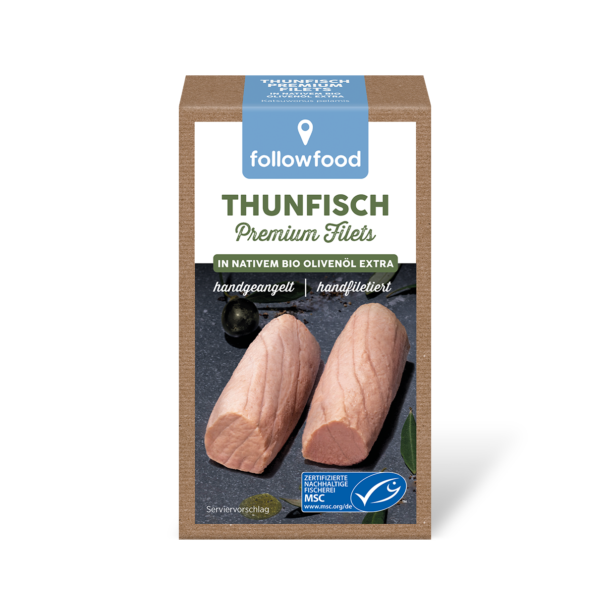 followfood Thunfisch Premium Filets in Bio Olivenöl Produktbild