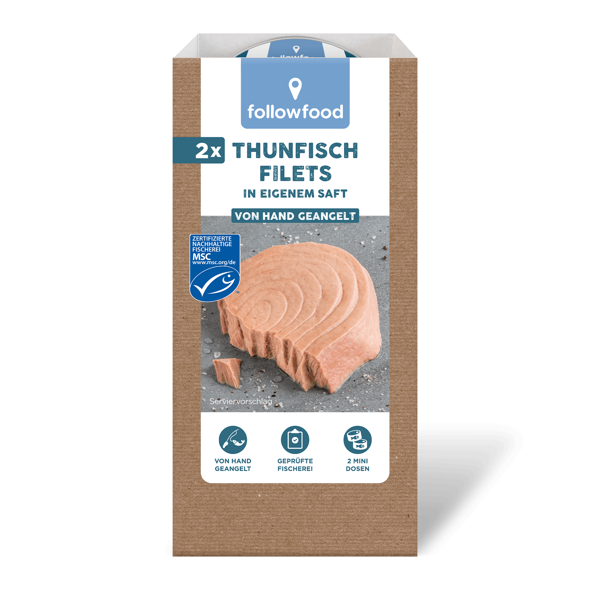 followfood Thunfisch Filets Doppeldose eigener Saft Produktbild