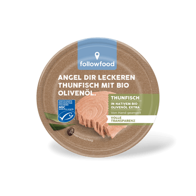 followfood Thunfisch Konserven MSC Thunfisch Filets Bio Olivenöl Dose Produktbild