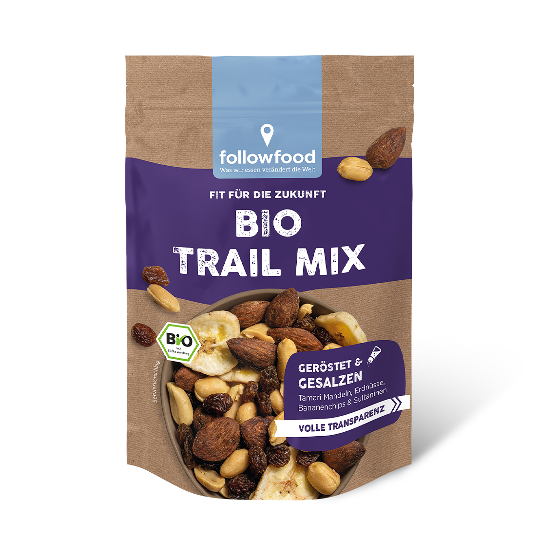 followfood Bio Trail Mix geröstet gesalzen Produktbild