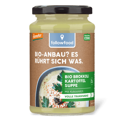 followfood Rezept: Bio Brokkoli Kartoffel Suppe Demeter