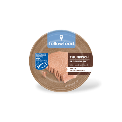 followfood Thunfisch Konserven MSC Thunfisch Filets in Eigenem Saft Litho Mini Produktbild