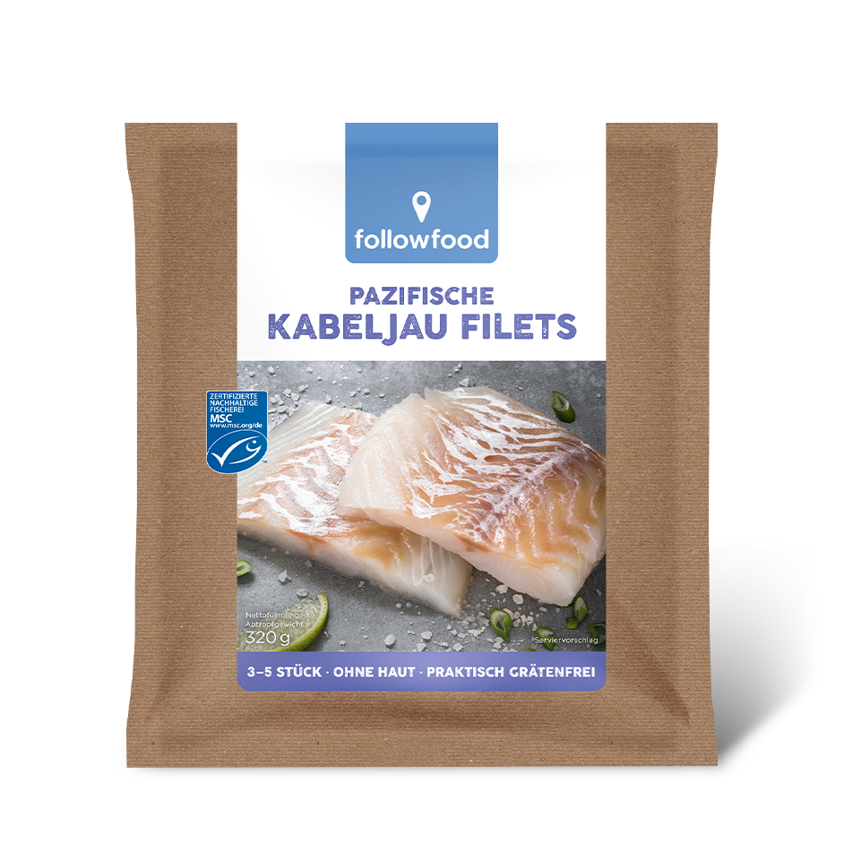 followfood Pazifischerere Kabeljau Filets 320g Produktbild