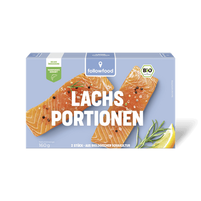 followfood Meeresfrüchte Bio Lachs Portionen Produktbild