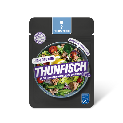 followfood Thunfisch Kräuter Knoblauch Marinade Produktbild